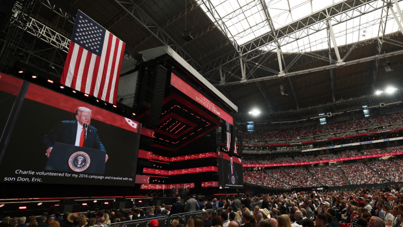 Grief mingled with resolve Sunday afternoon as friends, family and conservative heavyweights gathered at a packed State Farm Stadium in Arizona to honor the life of Charlie Kirk. 
From emotional tributes to playful stories, to spiritual calls and political pledges, here are the top moments from his memorial service: 
1. President Donald Trump calls Charlie Kirk a ‘martyr for American freedom’ 
President Donald Trump concluded Kirk’s memorial service with remarks honoring the Turning Point USA (TPUSA) founder, intertwining themes of politics and Christianity.
‘Our greatest evangelist for American liberty became immortal,’ Trump said of Kirk. ‘He’s a martyr for American freedom,’
The president credited Kirk for helping him win the 2024 election by inspiring young voters across the country. 
Trump also described the moment when his staff told him that Kirk was shot during a TPUSA event. He said that he was in the middle of a meeting in the Oval Office and called the revelation ‘surreal.’
‘He didn’t deserve this and our country didn’t deserve this,’ Trump said, adding that Kirk’s assassination was an attack on American democracy. 
Trump has survived two assassination attempts.
The president said he would soon honor Kirk at the White House with the Presidential Medal of Freedom, the nation’s highest civilian honor. Following his remarks, he shared the stage with Kirk’s widow, Erika, and hugged her while ‘America the Beautiful’ played across the stadium.
2. Erika Kirk gives tearful speech honoring her late husband’s legacy, forgiving his killer 
Kirk’s widow, Erika, received a standing ovation ahead of her speech honoring her late husband’s legacy. She evoked scripture during her remarks and referred to her husband as ‘my Charlie’ and his death as a ‘total surrender’ to ‘God’s will.’
As she wiped away tears, Kirk shared with the crowd what she experienced in the hours following his death. ‘I saw the wound that ended his life,’ Kirk said, adding that she experienced ‘a level of heartache that I didn’t even know existed.’
Kirk, who was tapped to lead TPUSA, said her husband’s death has sparked a revival in faith. She galvanized the audience to go to church and to reconnect with Christ.
 
 
‘Being a follower of Christ is not easy, it’s not supposed to be,’ Kirk said, adding that she forgives the man who took her husband’s life. 
‘I forgive him because that is what Christ did,’ she said behind heavy tears.
Kirk, who is a mother of two young children, said she will miss her husband. 
‘I will miss him because our marriage and our family were beautiful,’ she said, adding, ‘and it still is.’
3. A crowd of who’s who of high-level political figures
In addition to TPUSA executives, conservative media giants and religious leaders, Kirk’s memorial service also included tributes from several high-ranking Trump administration officials. 
Vice President JD Vance credited Kirk, in part, for his current role in the Trump administration and vowed to support the TPUSA movement. 
‘You ran a good race, my friend, I love you,’ Vance said. ‘We’ve got it from here.’ 
Secretary of State Marco Rubio, Secretary of War Pete Hegseth, Secretary of Health and Human Services Robert F. Kennedy Jr., and Director of National Intelligence Tulsi Gabbard were among some of Trump’s Cabinet that spoke at the memorial service. 
Homeland Security Secretary Kristi Noem, Agriculture Secretary Brooke Rollins, Labor Secretary Lori Chavez-DeRemer, Attorney General Pam Bondi, Deputy Chief of Staff Stephen Miller, Deputy Director of the FBI Dan Bongino, Environmental Protection Agency Administrator Lee Zeldin and Kelly Loeffler, head of the Small Business Administration, also were in attendance. 
Additionally, billionaire Tesla and Space X CEO Elon Musk was seen sitting next to Trump during part of the memorial service. 
4. Frank Turek shares a firsthand account of Kirk’s final moments
Christian author Frank Turek recounted witnessing Kirk’s final moments on the way to the hospital after the Sept. 10 shooting at Utah Valley University. 
‘Charlie’s been like a son to me,’ he said, noting that he was only a few feet away when Kirk was assassinated. 
Turek described running with the security team toward the SUV. 
‘No father would stand back and go, no, you just take my son. Take him. I’ll meet you at the hospital. I got into the back of the SUV,’ he said. ‘Charlie’s so tall, we can’t close the door,’ Turek explained, adding that the TPUSA security team drove ‘all the way to the hospital with the door open.’
He said that during the car ride he kept yelling, ‘Come on, Charlie! Come on! Come on!’ He said that he was looking down at Kirk when he realized that the 31-year-old husband and father had died. 
‘His eyes were fixed,’ Turek said. ‘He wasn’t looking at me. He was looking past me right into eternity. He was with Jesus already. He was killed instantly and felt absolutely no pain.’
5. Tens of thousands of people in one of the largest public services ever held
Approximately 90,000 people gathered for Kirk’s memorial service, TPUSA confirmed to Fox News Digital. 
About 70,000 mourners filled State Farm Stadium to capacity, while another 10,000 joined from overflow venues, including Desert Diamond Arena and other nearby viewing points. 
The turnout marked one of the largest public memorial services in recent years. 
<i>Fox News Digital’s Emma Colton and Sophia Compton contributed to this report.</i>
This post appeared first on FOX NEWS Top 5 moments from Charlie Kirk’s memorial service in Arizona